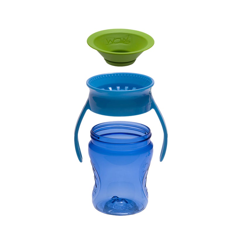 WOW GEAR Wow Cup for Baby 360 Trainer Sippy Cup, Blue, 7 oz / 207 ml - Image 3